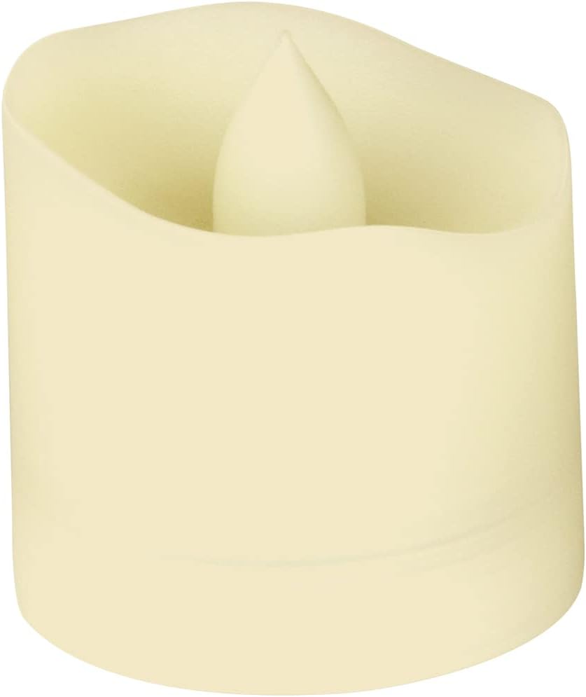 Flameless LED Tealight Candles with Timer - Unscented Outdoor Flickering Warm White Flame Fake Candles, Battery Operated - 6 Set x 1.3