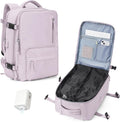 Women's Vacuum Travel Backpack, 18×14×8 Inch Carry-On for Spirit Airlines, Laptop Hiking Rucksack-peachpink