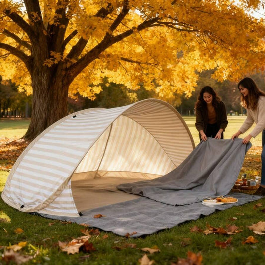 Easy Trip 2-Person Pop-Up Beach Tent — Instant Setup, Portable Sunshade for Outdoor Activities.