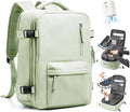 Women's Vacuum Travel Backpack, 18×14×8 Inch Carry-On for Spirit Airlines, Laptop Hiking Rucksack-mintgreen