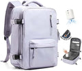 Women's Vacuum Travel Backpack, 18×14×8 Inch Carry-On for Spirit Airlines, Laptop Hiking Rucksack-taropurple