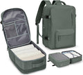 Women's Vacuum Travel Backpack, 18×14×8 Inch Carry-On for Spirit Airlines, Laptop Hiking Rucksack-darkgreen