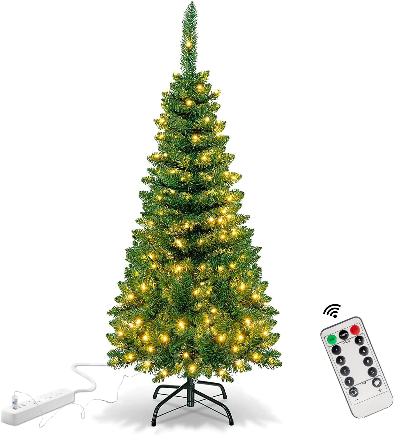 7.5ft Pink Christmas Tree with USB String Lights, Artificial Christmas Tree with Metal Stand 1000 Branch Tips 8 Lighting Modes Remote Timer-Xmas Party Office Mall Decorations
